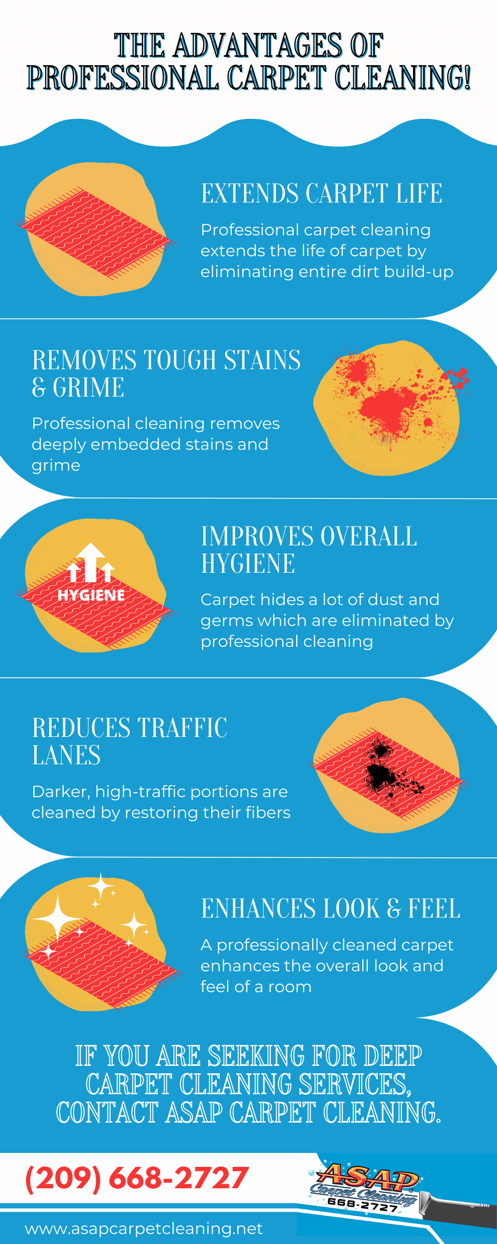 The Advantages Of Professional Carpet Cleaning! [Infographic]